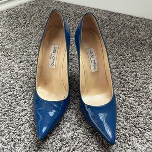 Jimmy Choo Blue Patent Pumps 40